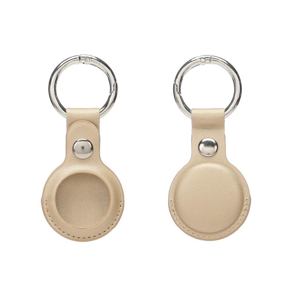 Apple AirTag Leather PU Case: Anti-lost Tracker Locator Keychain Holder