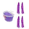 Bike Decorations Basket And , Purple