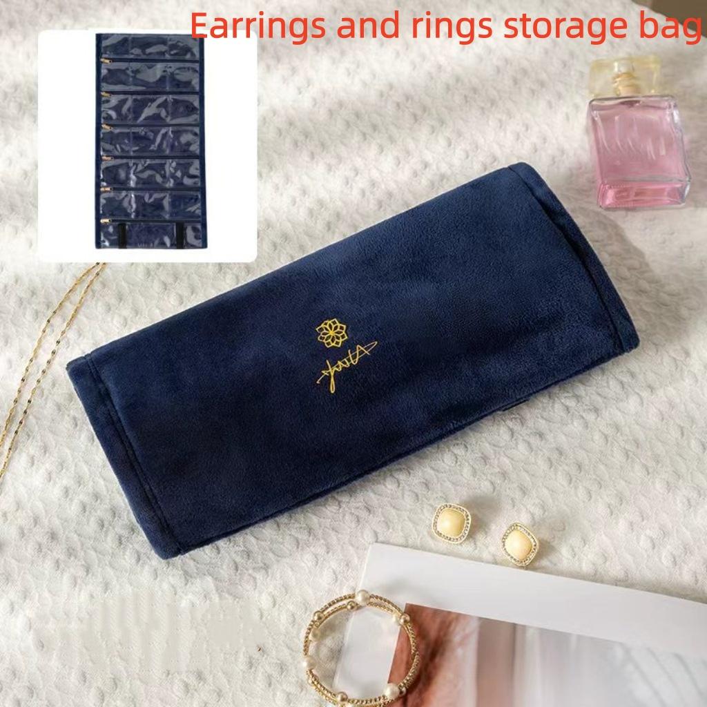 Jewelry Storage Roll Lightweight Jewel Organizer Case Necklaces Rings Earrings Bag Modern Travel Jewelry Organizer For Gift For