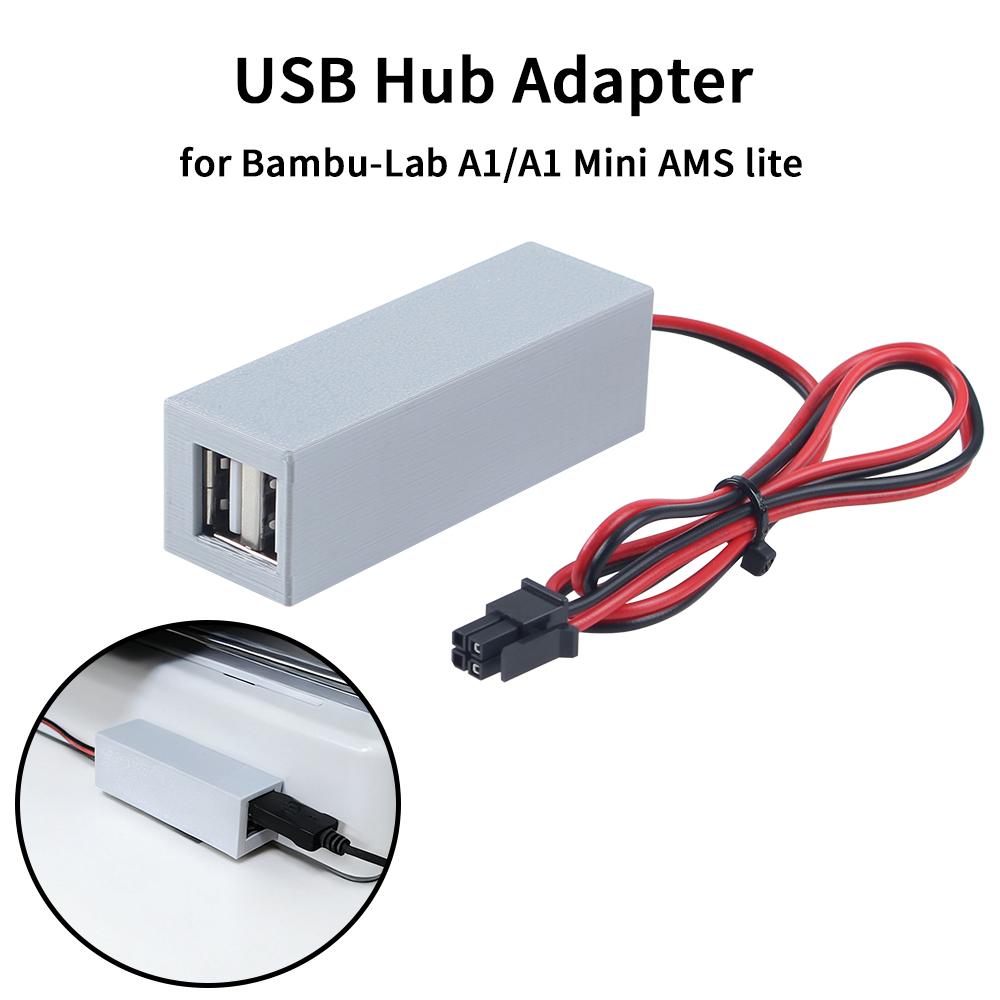 For Bambu A1/A1 Mini USB Hub Expand AMS Lite Connection 2-Ports USB Hub Kit Upgraded 3D Printer Parts for Bambu A1 A1 MINI Bambu Lab