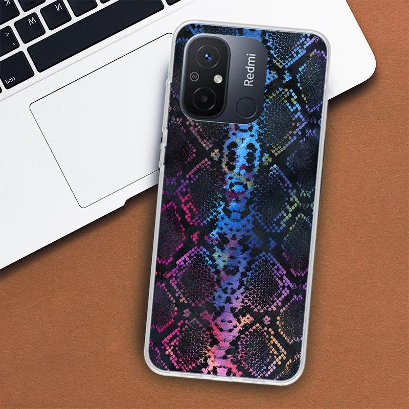 Pink Snake Skin Printing Drawing Phone Case For Xiaomi Redmi 12 13 12C 13C 14C 10 10C 10A 9 9C 9A 9T 8A 8 7A 7 6A 6 Pro K80 K70