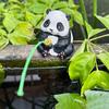Fishing Cartoon Frog Figurine Resin Fishing Crocodile Panda Skeleton Statue Sculpture Outdoor Garden Pond Fish Tank Decoration Ornament