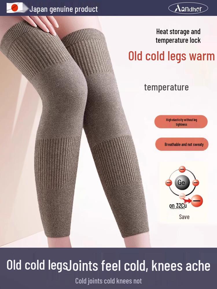 Genouillères en laine pour la chaleur des articulations - Unisexe Senior Chauffant Coupe-froid pour Automne & Hiver