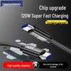 Braided 120W Fast Charging Dual Type-C Cable for Apple 15/16 & Huawei Honor 10A