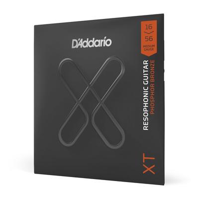 XT Coated Acoustic Guitar Phosphor Resophonic XTAPB1656 D'Addario Strings, Bronze, Medium, .016-.056,