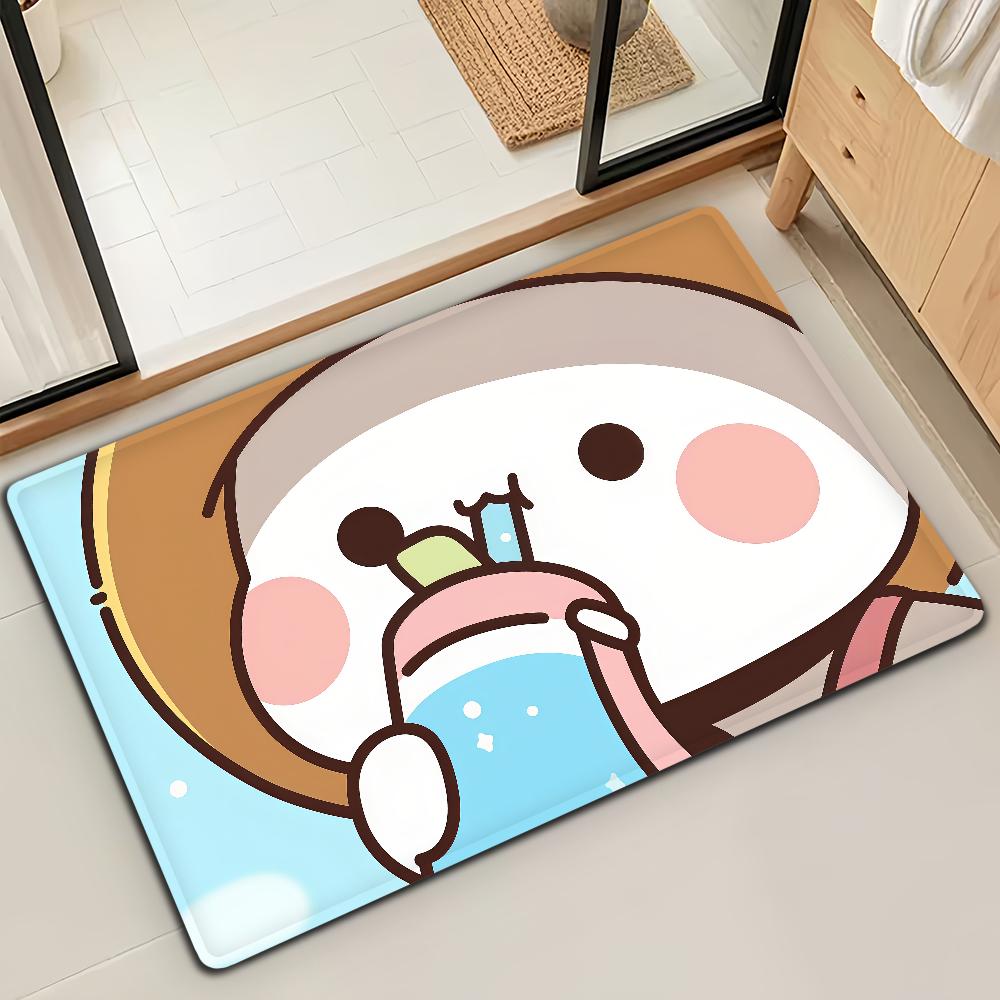 Bubu Dudu Cartoon Anime Door Mat Bath Microfiber Decorative Versatile Flannel Floor Mat Quick Dry Absorbent Non-slip Sole