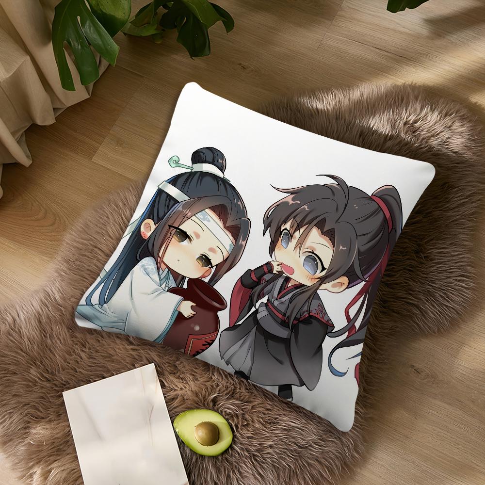 Cute Anime M-Mo D-Dao Z-Zu S-Shi Cartoon For Bedroom Car Coffee Shop Room Soft And Living Room Sofa Decorative Pillow Cover Case