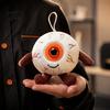 Novelty Eye Plushie Halloween Eyeball Plush Keychain, Funny Scary Stuffed Toy Pendant Polyester Fiber Doll for Backpack, Spooky Mini Bag Charm, Party