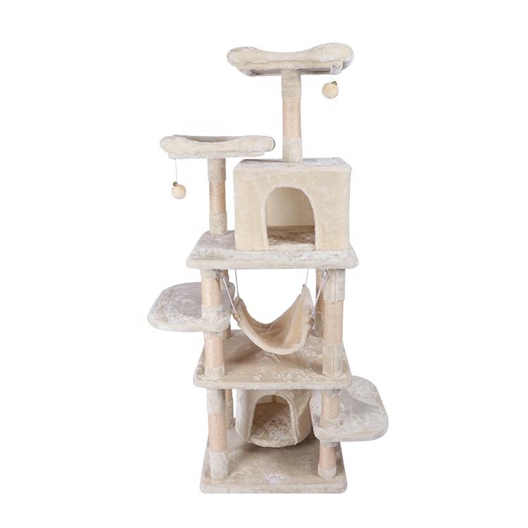 Cat Climbing Frame Cat Scratcher Small Cat Tree and Tower Full Wrapped Cactus Safe Scratching Post for Kitten