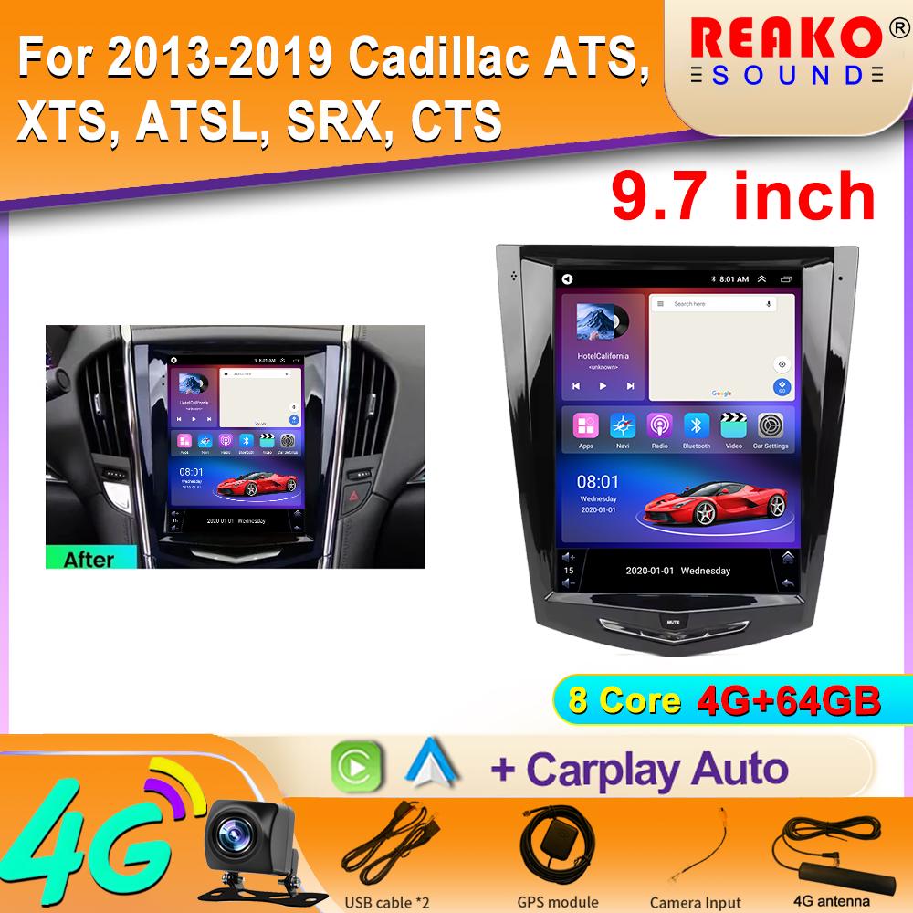 9.7"Android Vertical Screen Tesla Style Car Radio For Cadillac ATS XTS ATSL SRX CTS 2011-2019 GPS Navigation Multimedia Player