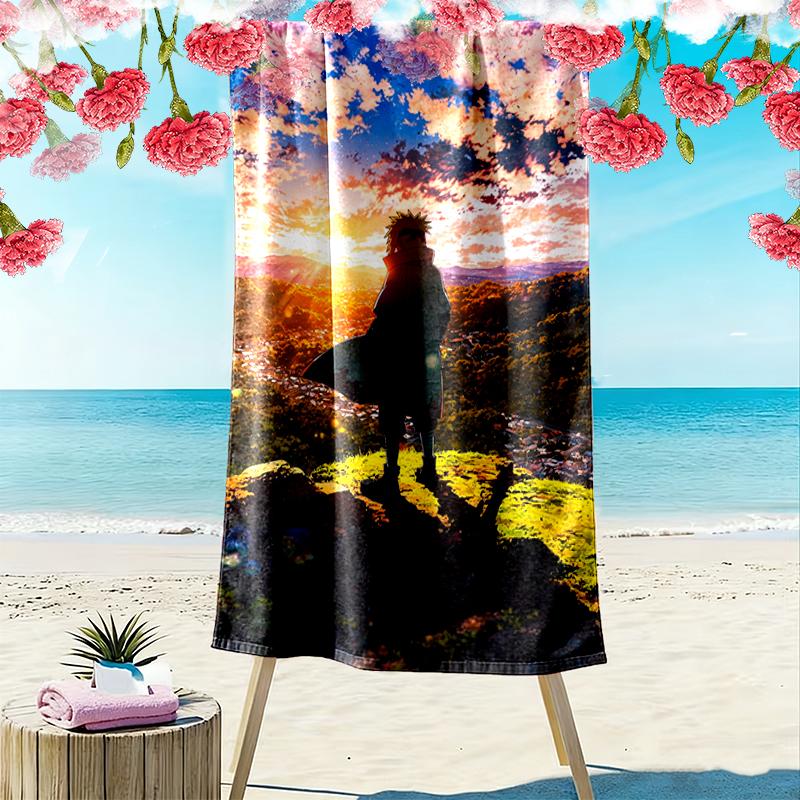 1pc naruto Beach Towel, Soft Beach Towel Suitable for Beach Swimming, Outdoor Camping and Traveling