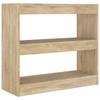 Bookshelf Room Divider Sonoma Oak 80 x 30 x 72 cm