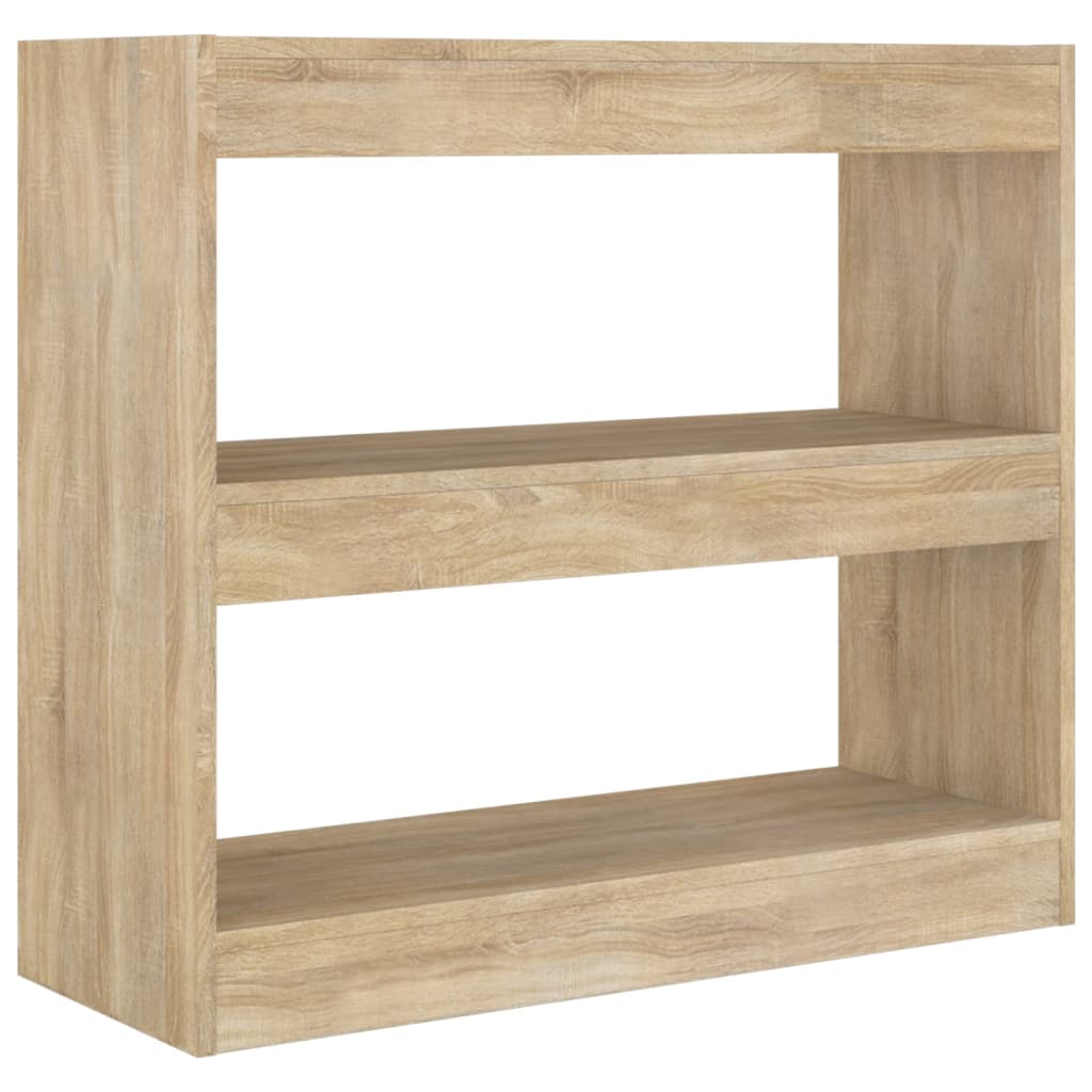 Bookshelf Room Divider Sonoma Oak 80 x 30 x 72 cm