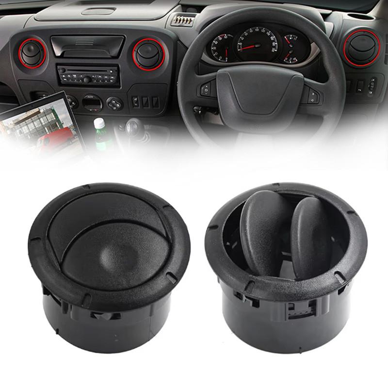 1/2 Stück ABS-Kunststoff Auto Innenraum Armaturenbrett Lüftungsgitter Abdeckung für Dacia Duster /Logan MK1 MK2 /Sandero MK1 MK2 Schwarz