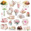 Multicolor Handheld Photo Props Paper Flower Pattern Picture Frame Large Size Tea Party Photo Handheld Props Decorative Supplies