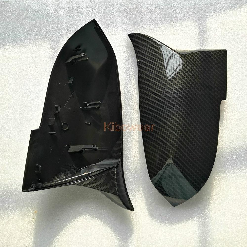 Pair Side Wing Mirror Caps for BMW F30 F31 F20 F21 F22 F23 F32 (Carbon Look) F33 F34 X1 E84 1 2 3 4 Replace for M3
