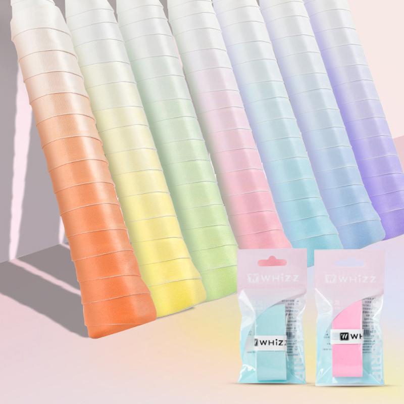 For Badminton Pickleball Racket Gradient Color Sweat-Absorbent Tennis Racket Overgrip Tapes Shockproof Anti-Slip Sweat Band