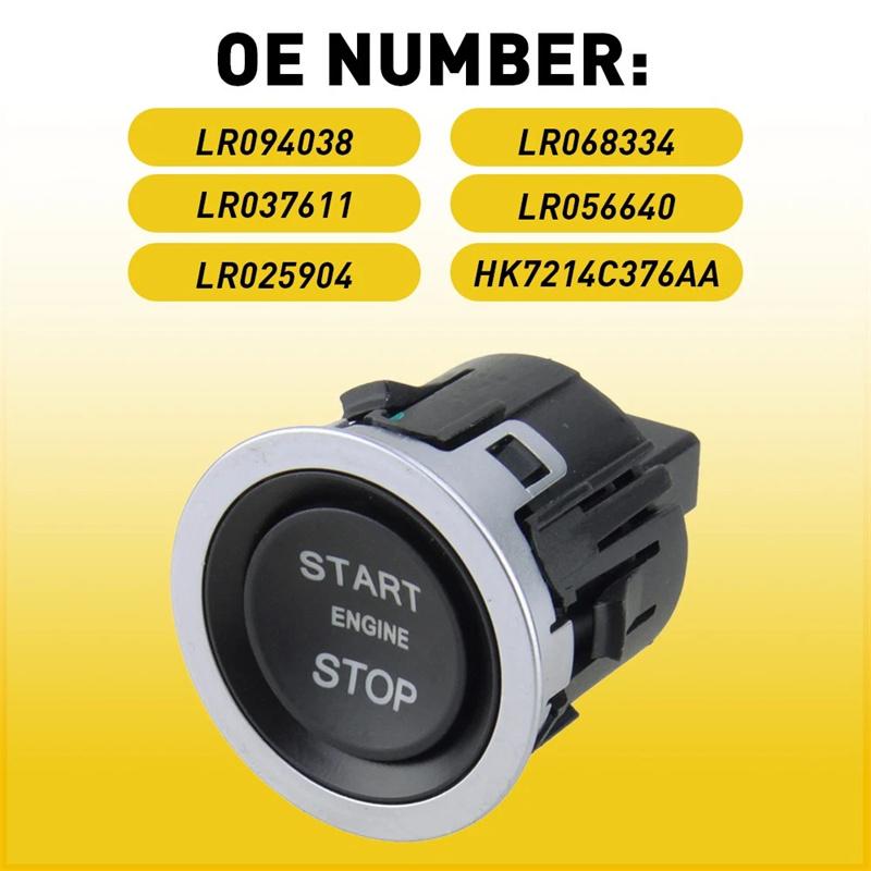 Car Ignition Stop Start Button Switch For Land Rover Range Rover 2013 2014 2015 2016 2017 218 2019 Lr094038 Accessories 4-Pin