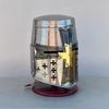 Templar Knight Helmet: Brass Cross, Medieval Replica, Cosplay Armor
