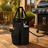 Side Flap Design Propane Cylinder Storage Bag Black Gas Bottle Carry Bag  Camping Trip