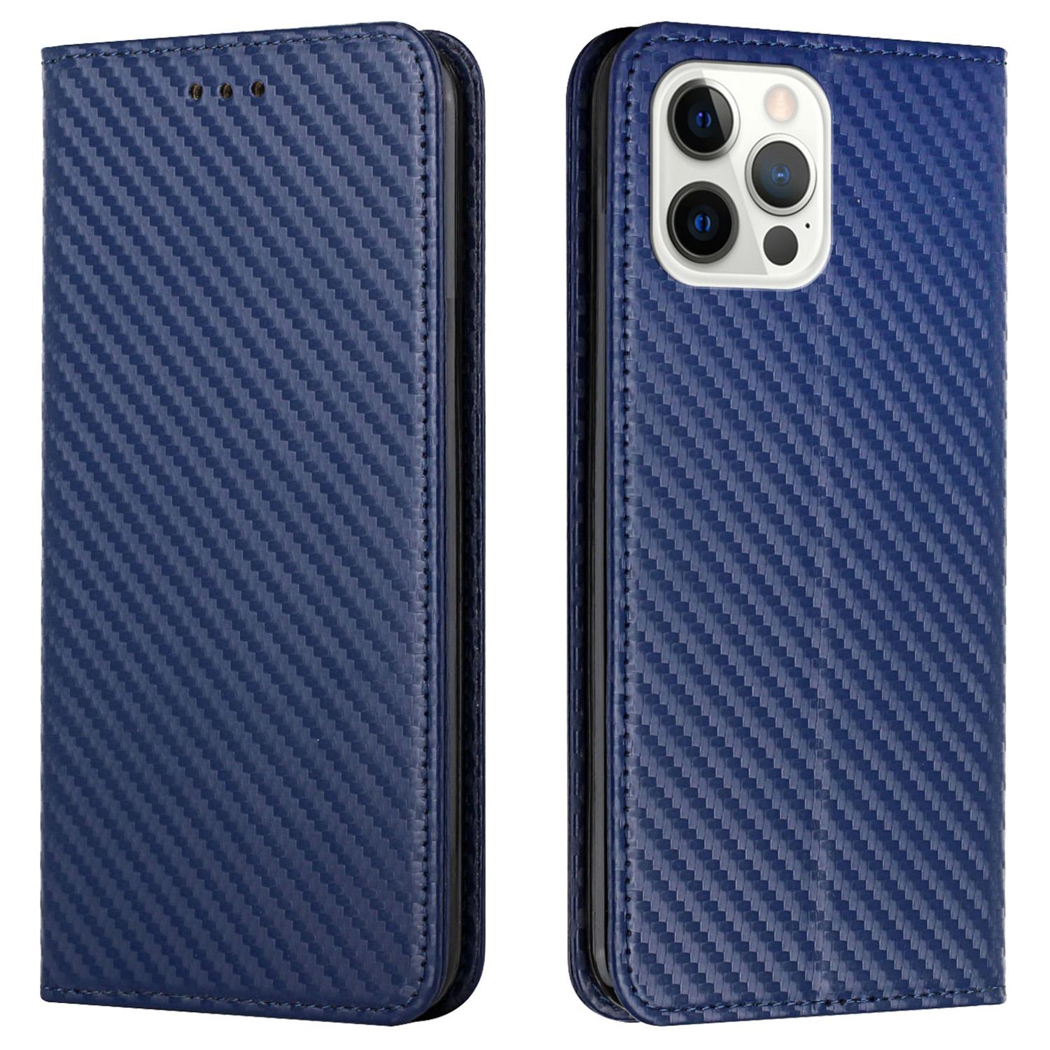 

Для iPhone 16 Pro Max Чехол Кожаный Чехол-книжка для телефона Подставка Сильная магнитная застежка Blue