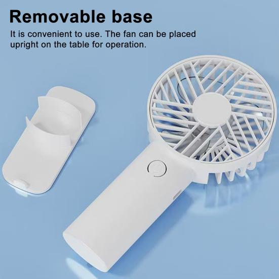 Mini Handheld Fan with Phone Holder 3 Speed USB Rechargeable Summer Cooling Fan