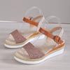 Women's Sandals Peep Toe Heels Sandals Summer Wedges Shoes Woman Low Platform Heeled Sandalias Mujer Summer Shoes Women Footwear