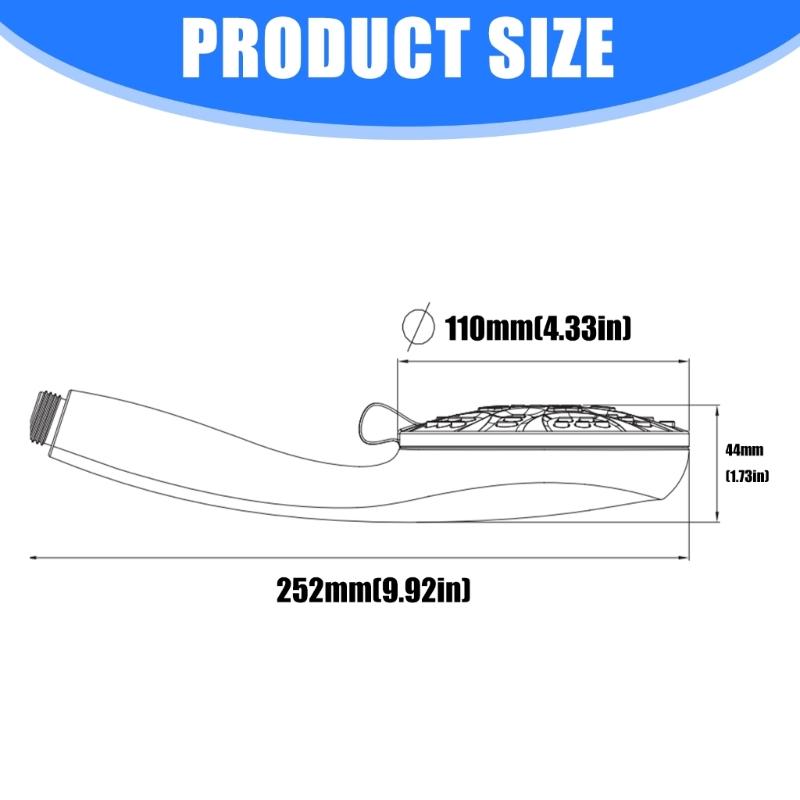 6 Function Shower Head With Electroplated Finish For Modern Bathroom ABS Handheld Shower Sprayer