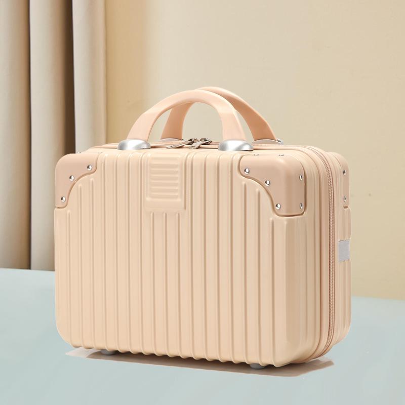 Retro Suitcase Set: 14" Women's Cosmetic Bag & 16" Men's Carry-On Luggage Gift Box.