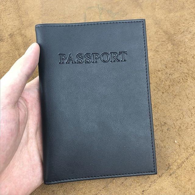 Русская мужская обложка для паспорта, универсальный дорожный чехол для паспорта, чехол для паспорта чёрный