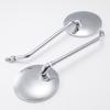 Universal Chrome Plated Motorcycle Scooter Rearview Mirror ABS Housing Glass Lens Street Bike Cruiser