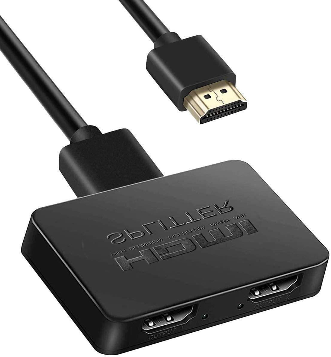 

Разделитель HDMI: 1 вход, 2 выхода, поддержка 1080P, 4K, 3D для PS4/Xbox one to two