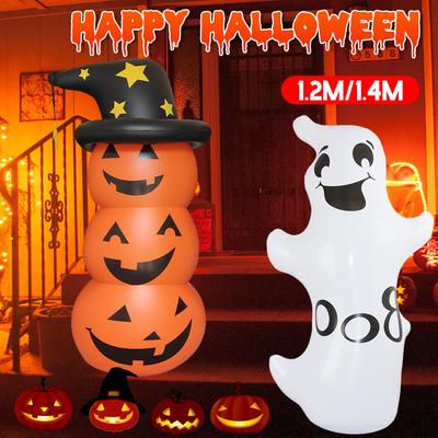 Halloween Standing Inflatables Pumpkin Ghost Stacked Inflatable Pumpkin Horror Festival Theme Indoor Outdoor Garden Decorations