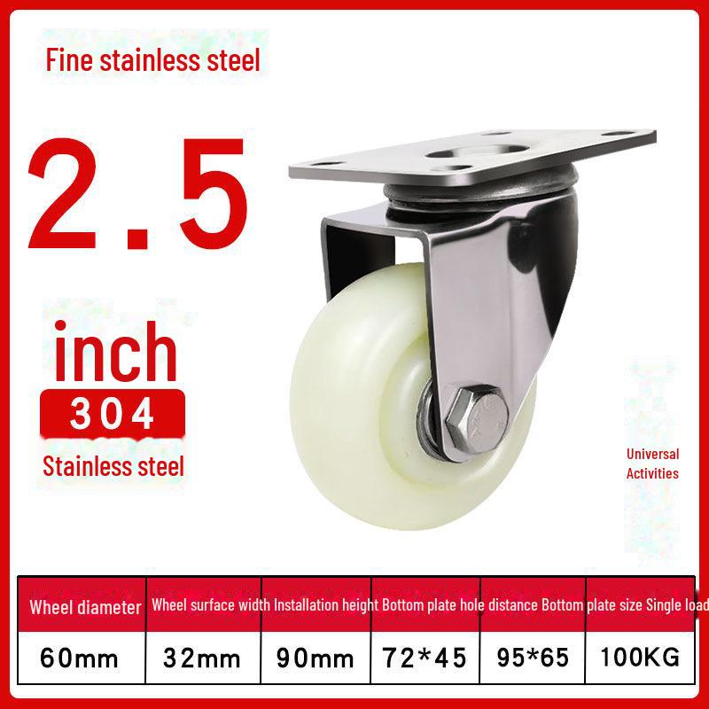 Robustes, wasserdichtes Nylon-Lenkrad aus Edelstahl 304 mit Bremse (4", 5", 6", 8").