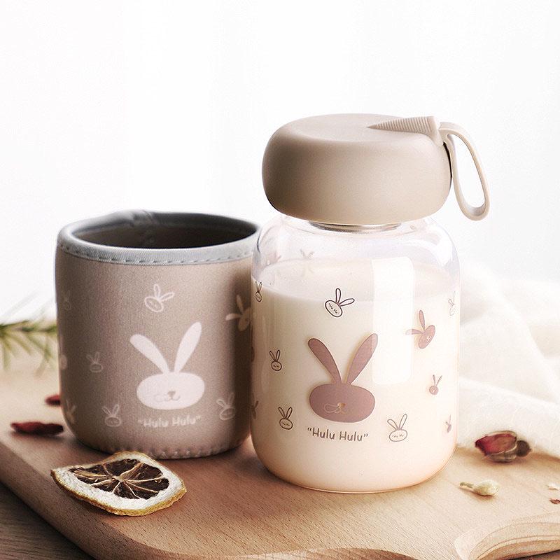 Heat-Resistant Borosilicate Glass Cup for Women - Cute, Portable, Transparent, Small Tea Brewing Cup