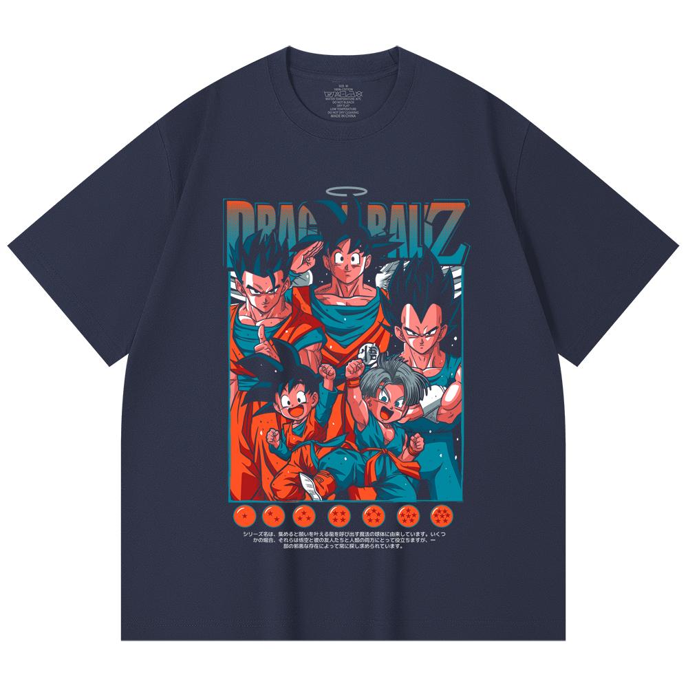 230 Gsm 100% Cotton Dragon Ball V37 Print Unisex Heavy Cotton T Shirt