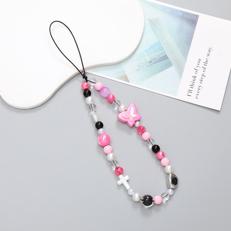 

Шарм для телефона в виде бусинок и бантика: Ремешок на запястье против падения и потери с коротким шнурком Phone Chain