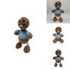 Kick The Buddy Plush Toy Crystal Soft Fur, Brown, 30cm Height, Pp Cotton Filling