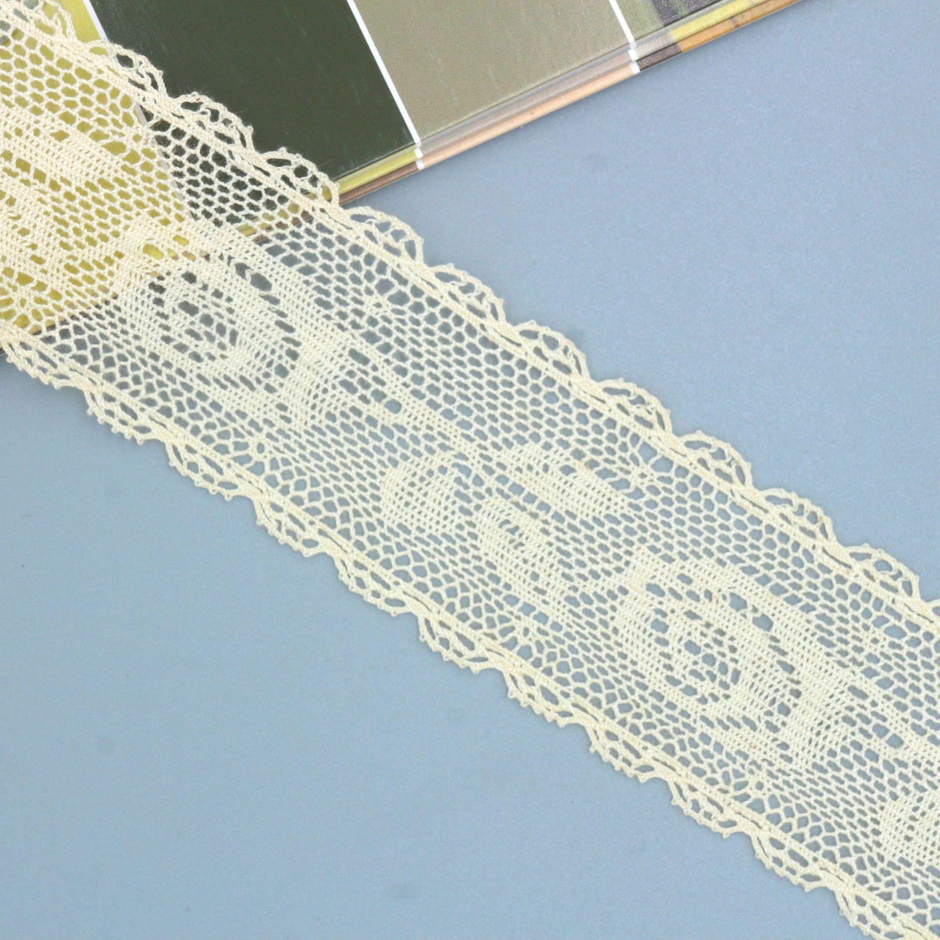 Хлопковая нить Плетеная Ажурная Чистый хлопок Кружевные аксессуары Декоративные Ручная работа DIY Скатерть Ткань для штор Хлопковая нить Кружевной край S2023