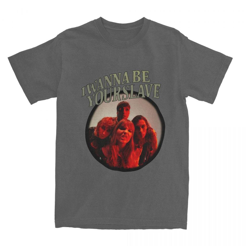 Unisexs Rock Band Unisexeskin TShirts I WANNA BE YOUR SLAVE IWBS Cotton Tops Short Sleeve T Shirt ONeck Tee Shirt Large Size