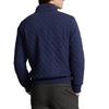 Polo Ralph Lauren SS23 Solid Color Small Pony Embroidered Diamond Pattern Pullover Long Sleeve Sweatshirt Men Sweatshirt Blue 710916640-001