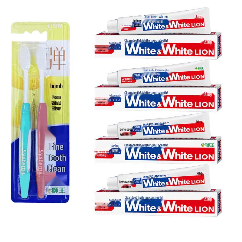 Lion Fine Toothbrush & WhiteWhite Toothpaste Oral Care Set