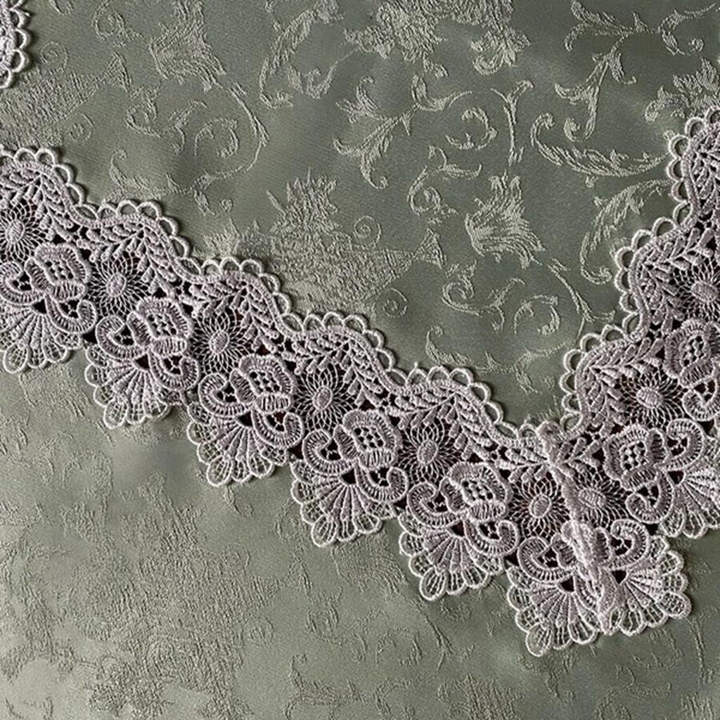 Vivienne (Vivienne) [Tablecloth 90x90cm Green & White] Brilliant Triken Series Embroidered Lace Table Runner WK2510N1