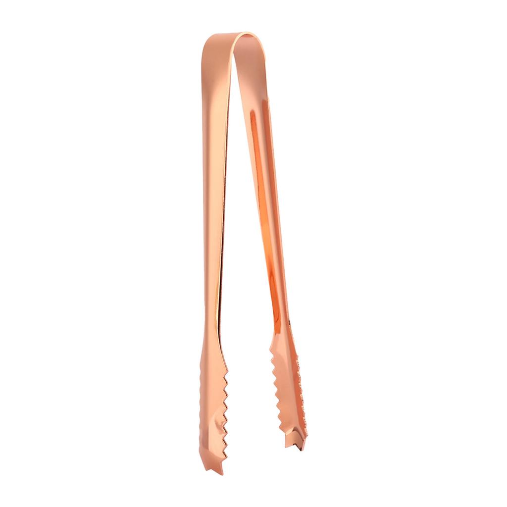 Edelstahl Eiszange Lebensmittelzange mit gezahnter Spitze für Heimparty Bar RestaurantgebrauchKupfer