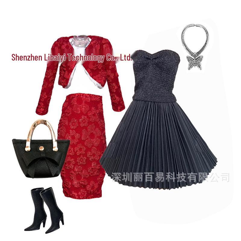 6-Point Jointed BJD 30cm Barbie Doll Clothes & Fashion Bag Set - Fairy Supermodel Xinyi Collection