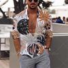 Trendy men's long-sleeve button-up shirt, ideal for daily casual wear.