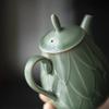 Celadonová keramická konvička čajník Lotosový čajový obřadní set Čaj Milk Oolong Čaj Tie Guan Yin Jasmínový Antický typ čajového nádobí