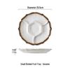 ZISIZ Ceramic Divided Fruit Plate