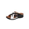 Large Size Color Matching Slippers Women's New Fish Mouth Thick Bottom Fashion Belt Buckle One-word Cool Slippers