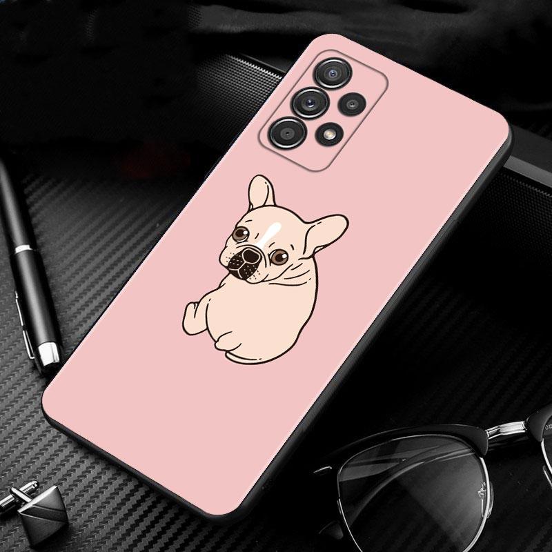 Silicone Case For Samsung Galaxy A51 A12 A21s A71 A52 A31 A32 A02s A72 A11 A41 A22 A01 A51 5G A02 F42 Cover French Bulldog